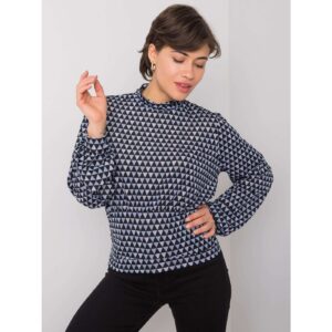 Black and blue blouse with Abrian RUE PARIS