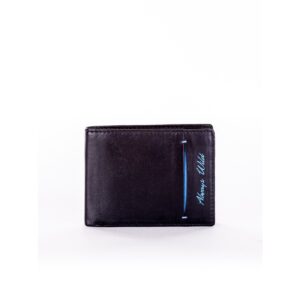 Black leather wallet with