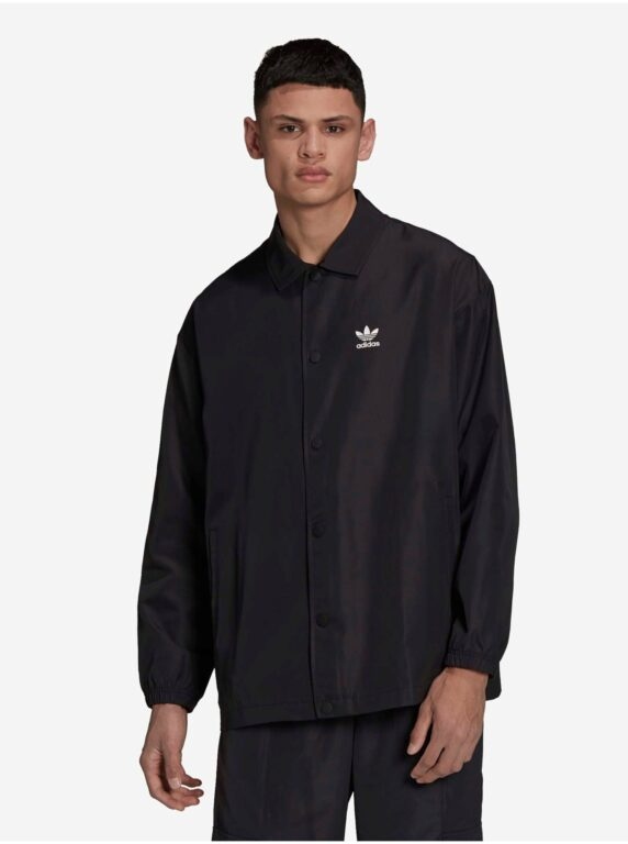 Černá pánská  košilová lehká bunda adidas