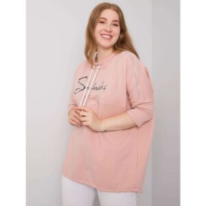 Dusty pink cotton blouse of larger size