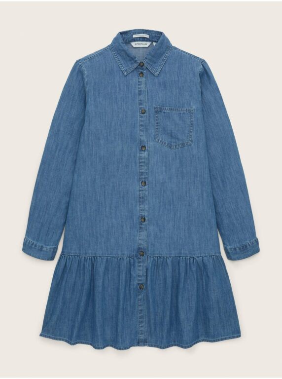 Modré holčičí džínové šaty Tom