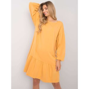 Mustard cotton dress