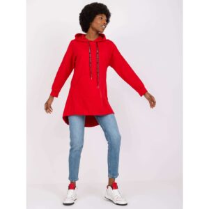 Red hooded sweatshirt with Sophie