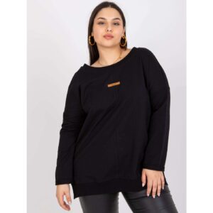 Black size jersey blouse made of Honorine