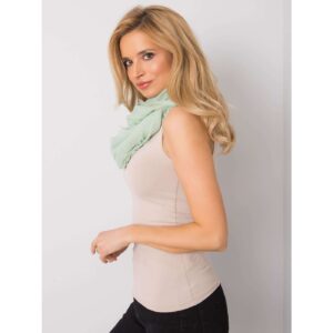 Green one-color women's scarf