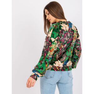 Green women's blouse with Ruby