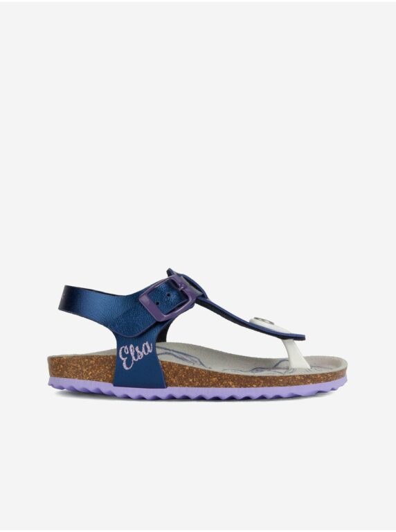 Modré holčičí kožené sandály Geox