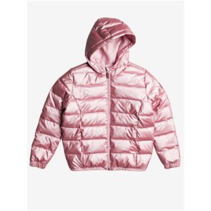 Růžová holčičí prošívaná zimní bunda