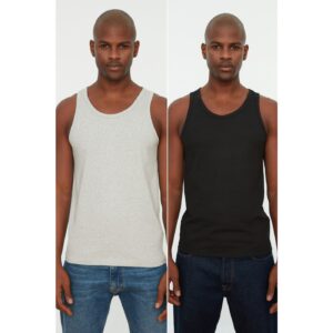 Trendyol Black-Grey Men's Slim Fit 2-Pack
