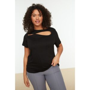 Trendyol Curve Black Cutout Detailed Knitted