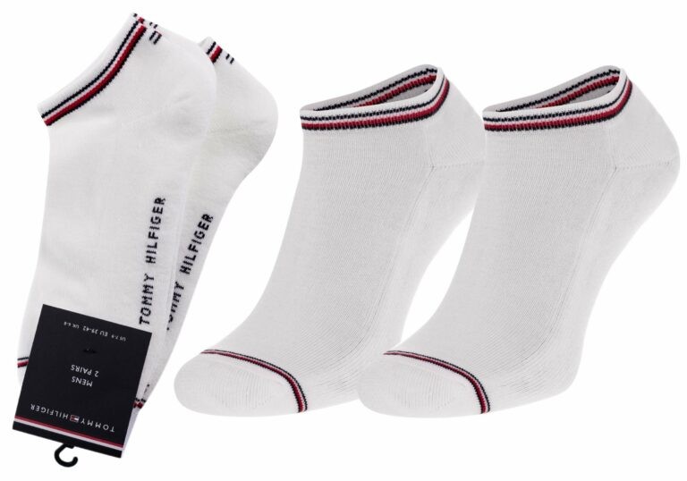 Sada dvou párů pánských ponožek v bílé