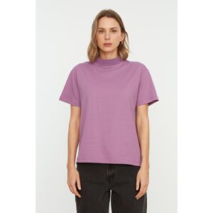 Trendyol Purple Straight Collar Basic