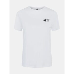 Bílé tričko s potiskem Pieces Liwy -