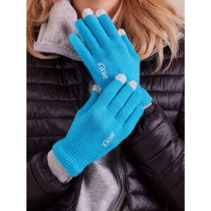 Blue gloves on a