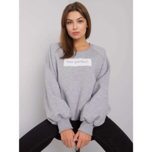 Cotton gray hoodie without
