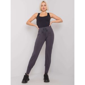 Graphite sweatpants with zippers Cindy RUE