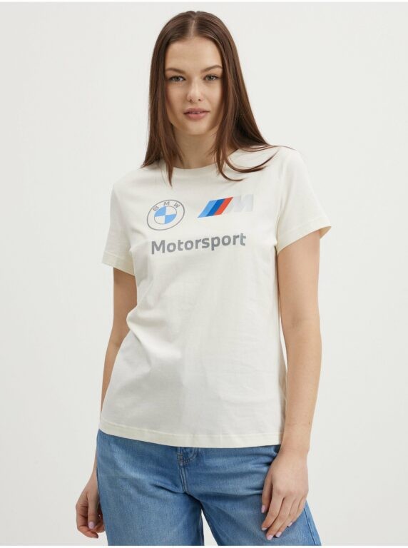 Krémové dámské tričko Puma BMW