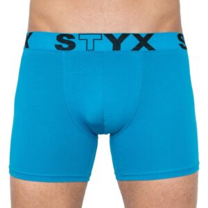 Men's boxers Styx long sports rubber light blue