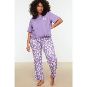 Trendyol Curve Purple Patterned Knitted