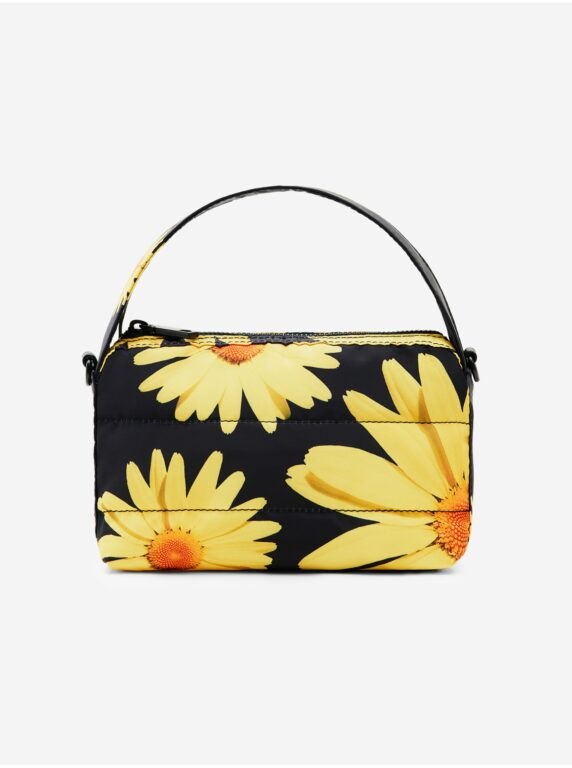 Žluto-černá dámská květovaná kabelka Desigual Lacroix
