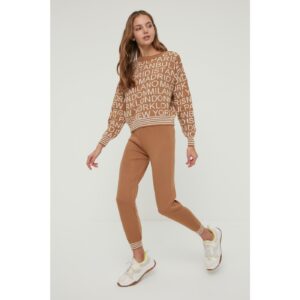 Trendyol Camel Jacquard Knitwear