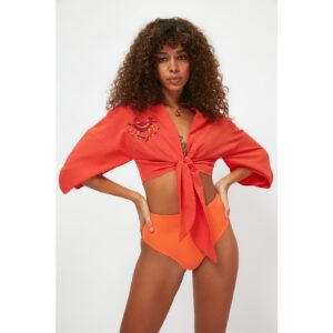 Trendyol Orange Crab Embroidered Lace Detailed