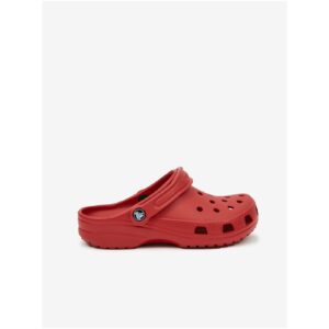 Červené dětské pantofle Crocs -