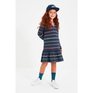 Trendyol Navy Striped Girl Knitted