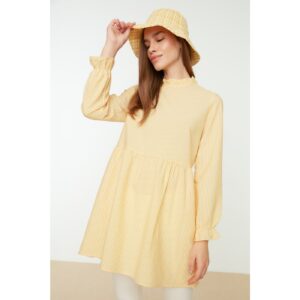 Trendyol Yellow Stand-Up Collar