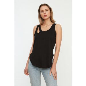Trendyol Black Cut Out Basic Knitted