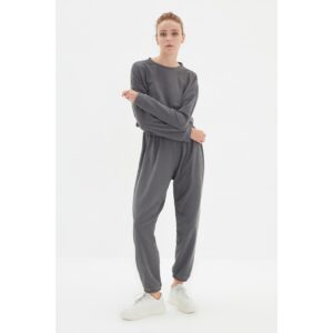 Trendyol Gray Knitted Towel Tracksuit