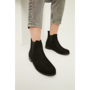 Trendyol Black Suede Women's Boots &
