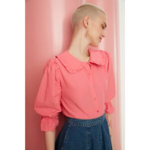 Trendyol Pink Collar Detailed