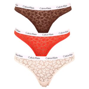 3PACK women's panties Calvin Klein multicolored