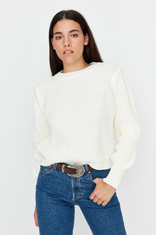 Trendyol Sweater - Ecru -