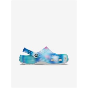 Modré vzorované pantofle Crocs Classic Solarized Clog -