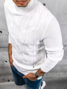 Men's white sweater Dstreet