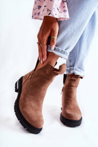 Suede Booties With Cutouts