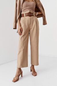 Wide pants with a camel