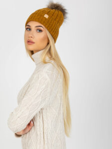 Mustard winter hat with