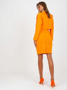 Elegant orange pencil skirt with
