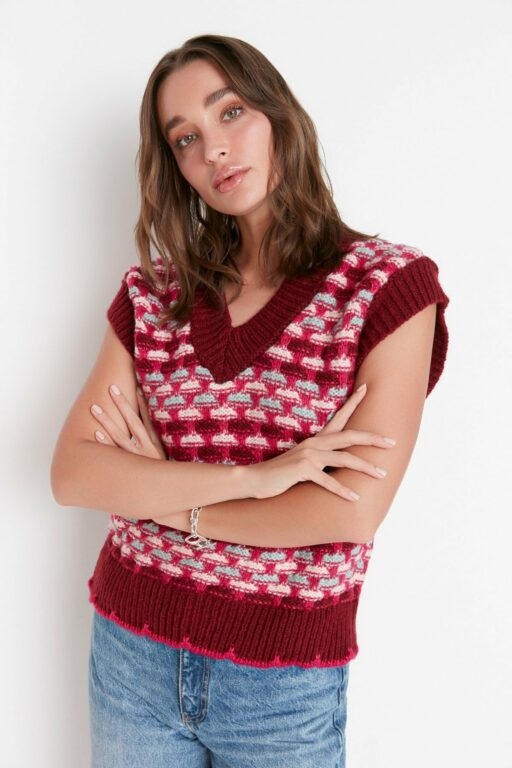 Trendyol Sweater Vest - Burgundy