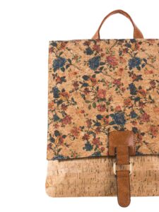 Light brown patterned backpack