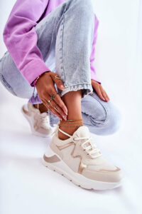 Women's Fashionable Sneakers Light beige