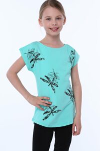 Mint dragonfly girls' T-shirt