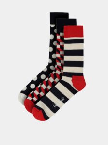 Happy Socks Sada tří párů vzorovaných ponožek