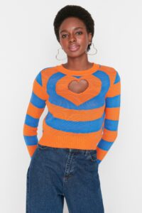 Trendyol Orange Cut Out Detailed Knitwear
