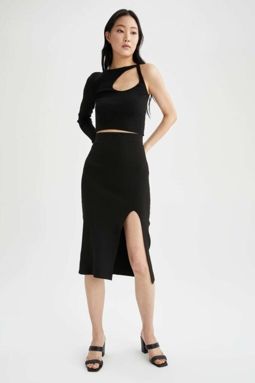DEFACTO Fitted High Waisted Side