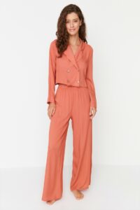 Trendyol Multicolored Double Breasted Button Detailed Viscose Woven Pajamas