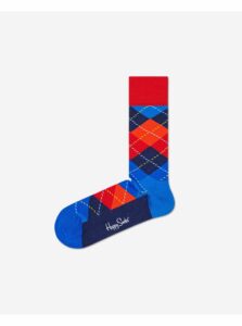 Červeno-modré vzorované ponožky Happy Socks